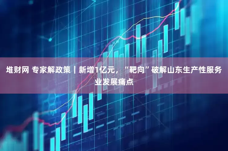 堆财网 专家解政策｜新增1亿元，“靶向”破解山东生产性服务业发展痛点